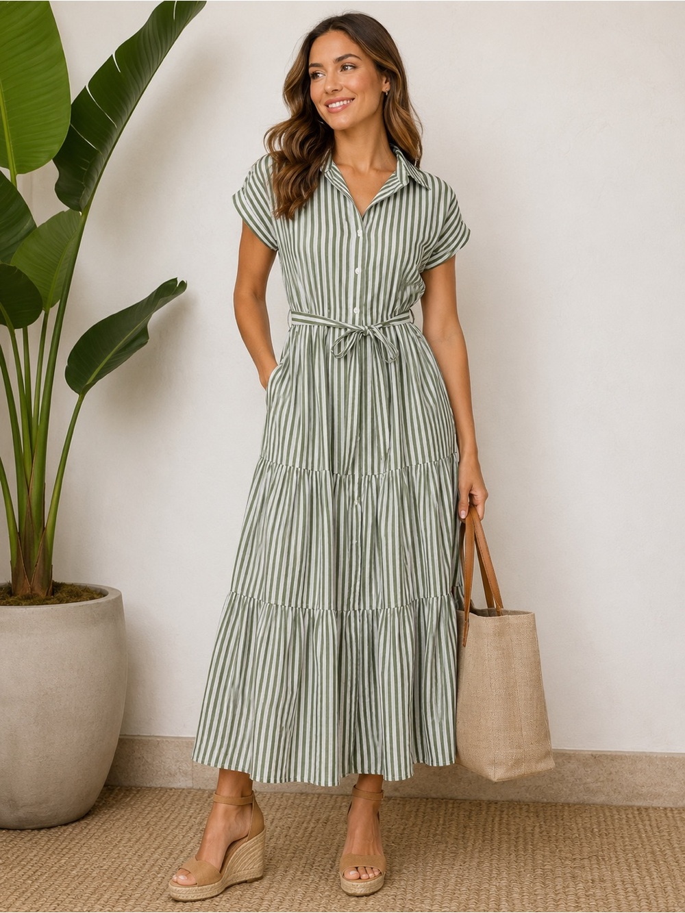 Max Studio tiered maxi dress